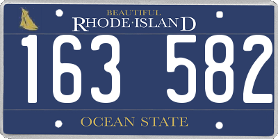 RI license plate 163582