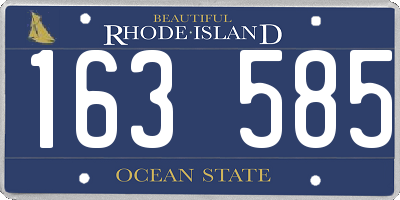 RI license plate 163585