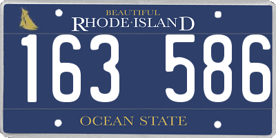 RI license plate 163586