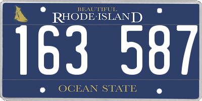RI license plate 163587