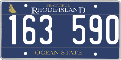 RI license plate 163590