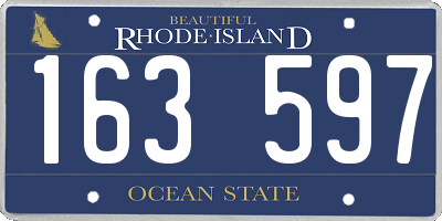 RI license plate 163597