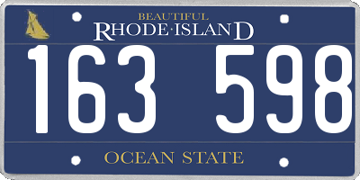 RI license plate 163598