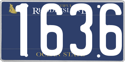 RI license plate 1636