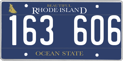 RI license plate 163606