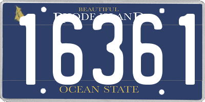 RI license plate 16361