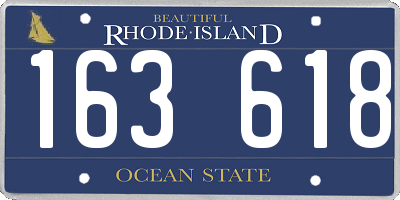 RI license plate 163618