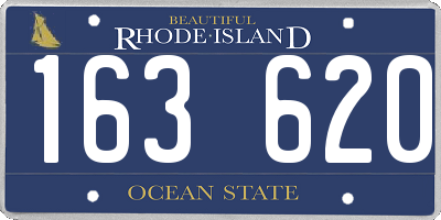 RI license plate 163620