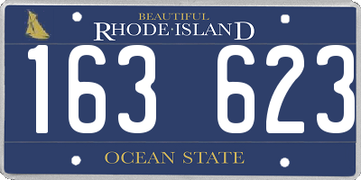 RI license plate 163623