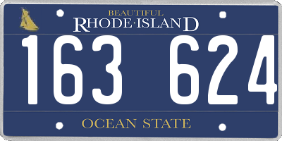 RI license plate 163624