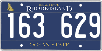 RI license plate 163629