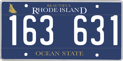 RI license plate 163631