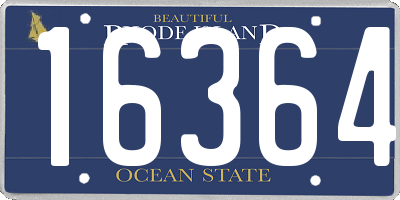 RI license plate 16364