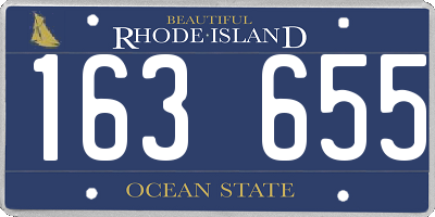 RI license plate 163655