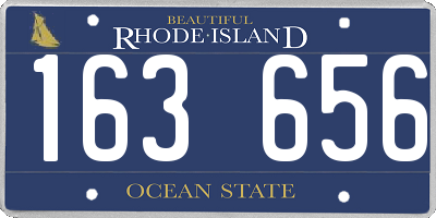 RI license plate 163656