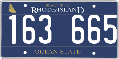 RI license plate 163665