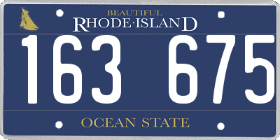 RI license plate 163675