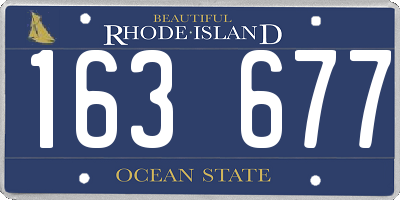 RI license plate 163677