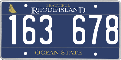 RI license plate 163678