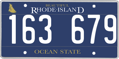 RI license plate 163679