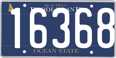 RI license plate 16368