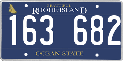 RI license plate 163682