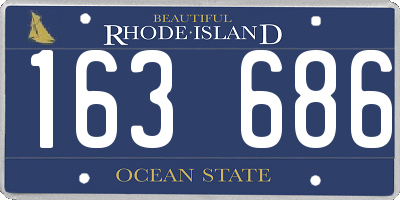 RI license plate 163686