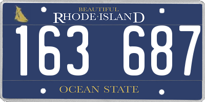 RI license plate 163687