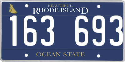 RI license plate 163693