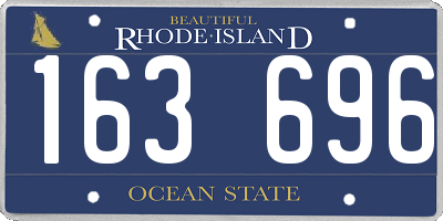 RI license plate 163696