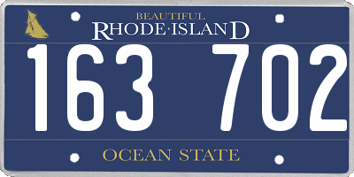 RI license plate 163702