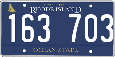 RI license plate 163703
