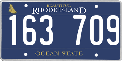 RI license plate 163709