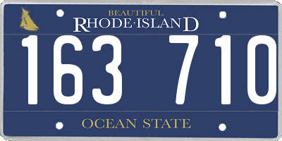 RI license plate 163710