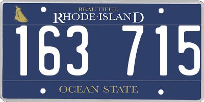 RI license plate 163715