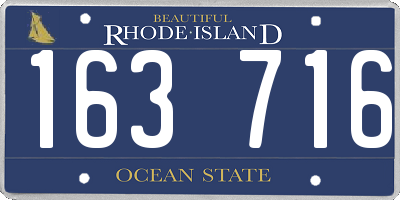 RI license plate 163716