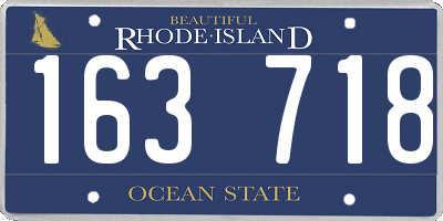 RI license plate 163718