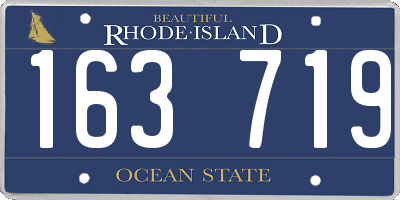 RI license plate 163719