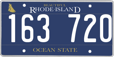 RI license plate 163720