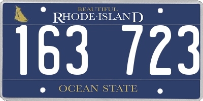 RI license plate 163723