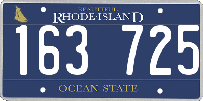 RI license plate 163725
