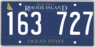 RI license plate 163727