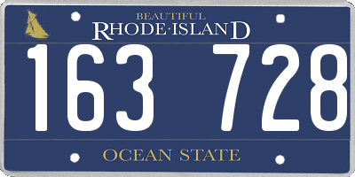 RI license plate 163728