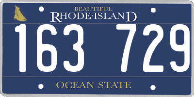RI license plate 163729