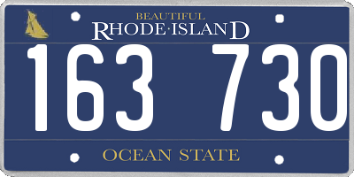 RI license plate 163730