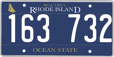 RI license plate 163732