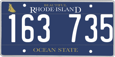 RI license plate 163735