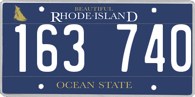 RI license plate 163740