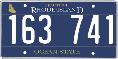 RI license plate 163741