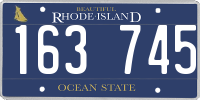 RI license plate 163745